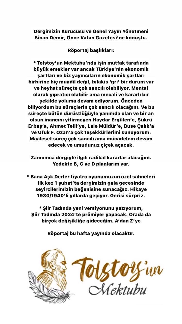 Tolstoy'un Mektubu